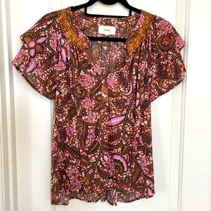 New no tags Xirena top, flutter sleeve size large